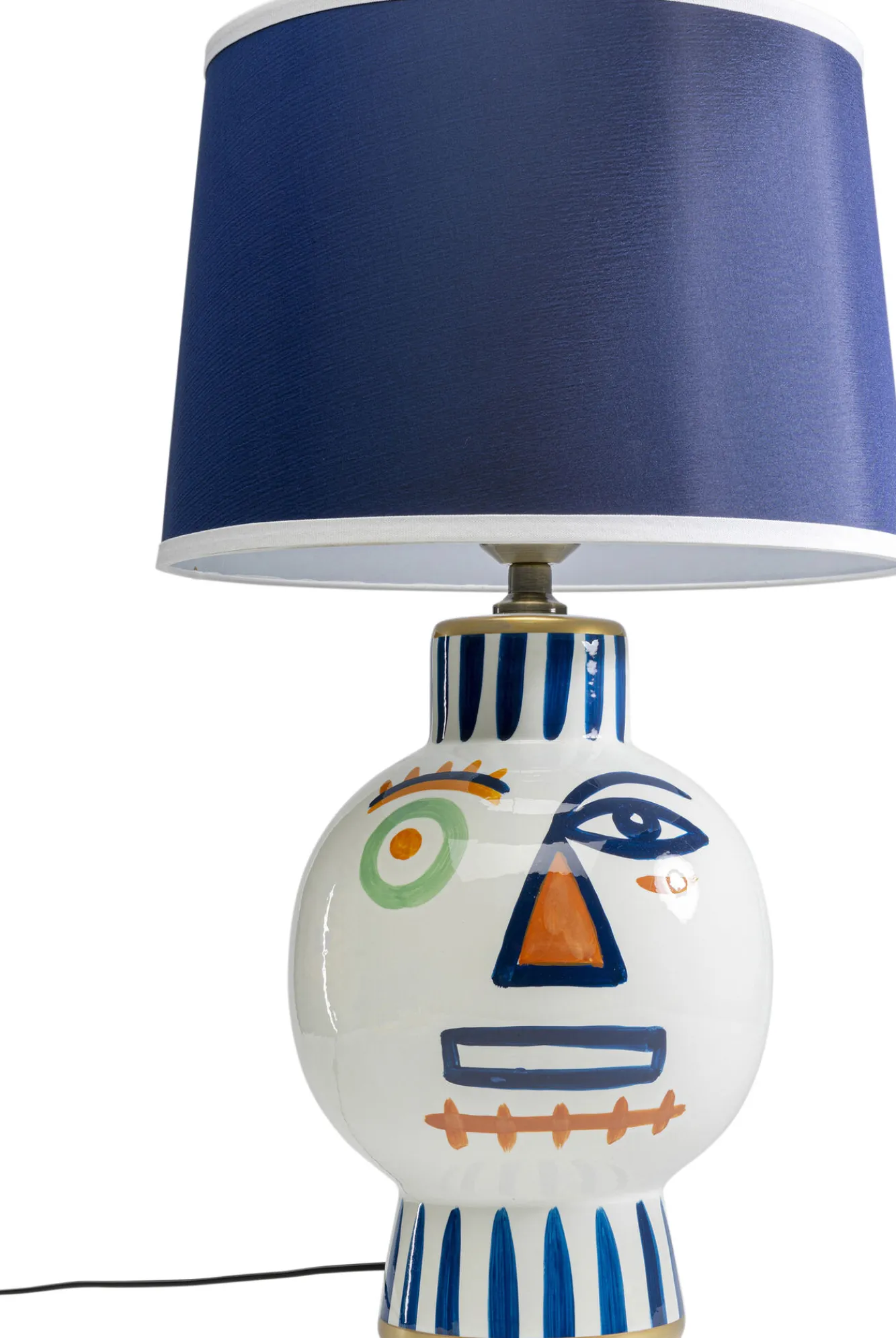 Best KARE Design Lampa stołowa kolorowa dwie twarze 65 cm podstawa z porcelany - KARE