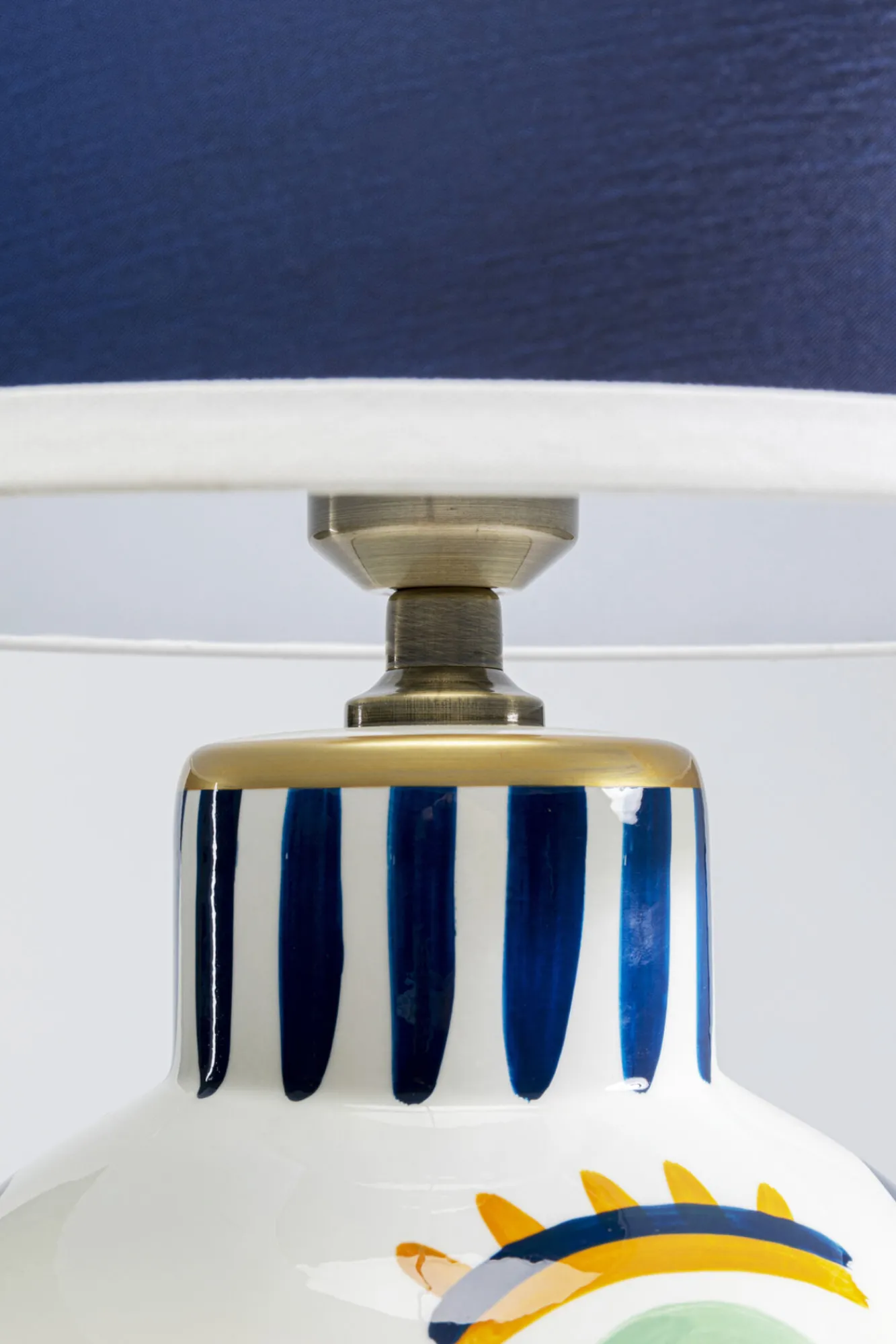 Best KARE Design Lampa stołowa kolorowa dwie twarze 65 cm podstawa z porcelany - KARE