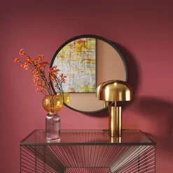 Fashion KARE Design Lampa stołowa Loungy Ø25x38 cm złota - KARE