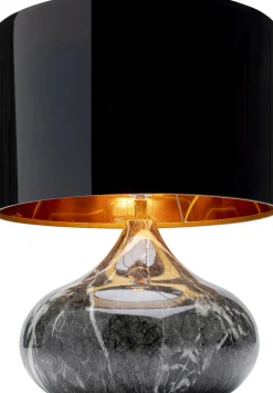 Clearance KARE Design Lampa stołowa Mamo Deluxe Ø31x38 cm szara - klosz czarny - KARE