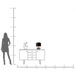 Clearance KARE Design Lampa stołowa Mamo Deluxe Ø31x38 cm szara - klosz czarny - KARE