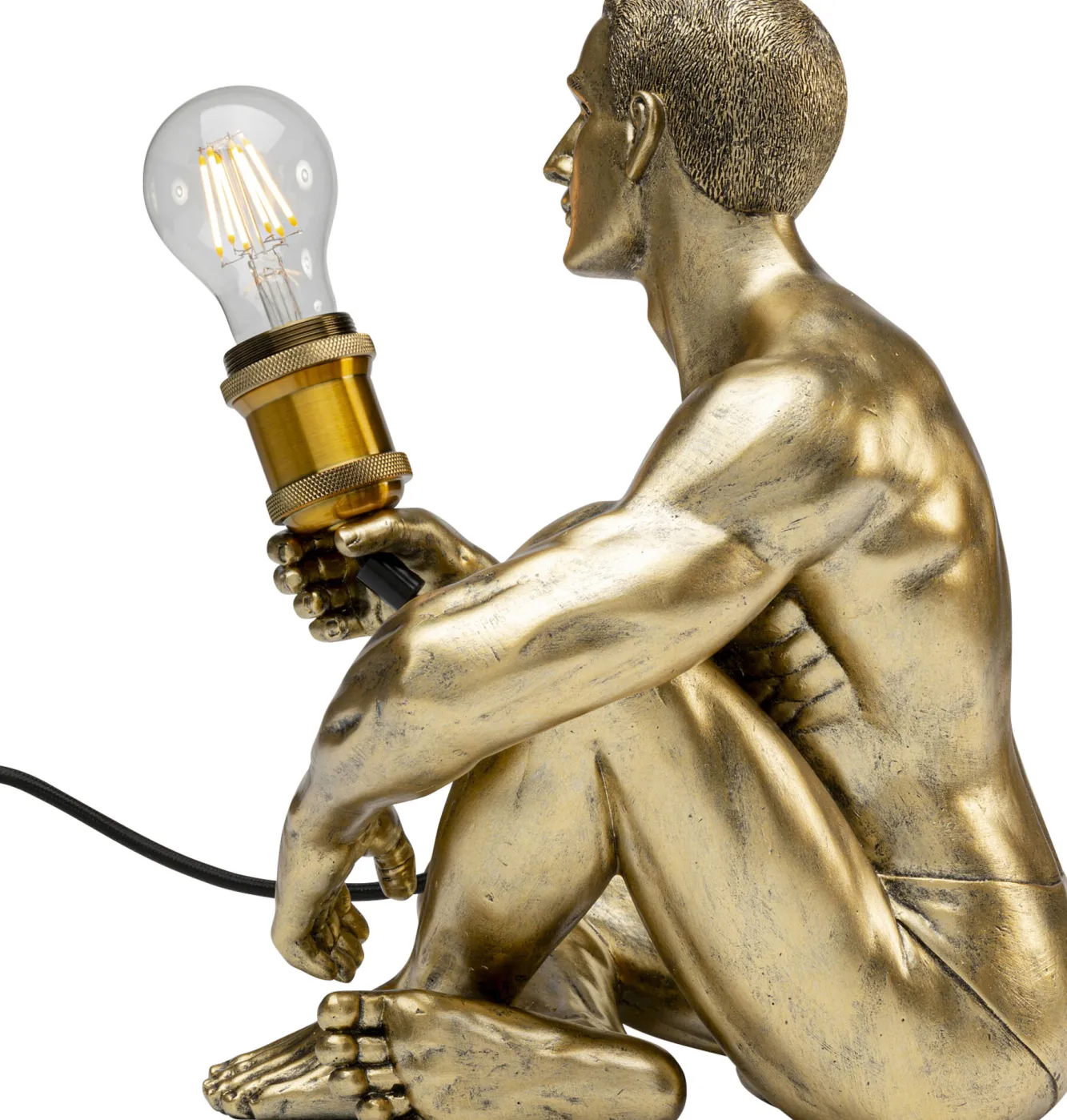 Outlet KARE Design Lampa stołowa Mude Man Sit 32cm - KARE