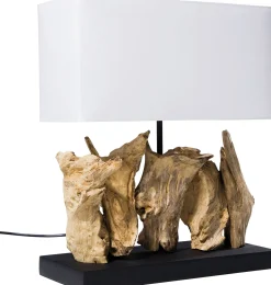 Hot KARE Design Lampa stołowa Nature 35x43 cm biało-brązowa - KARE
