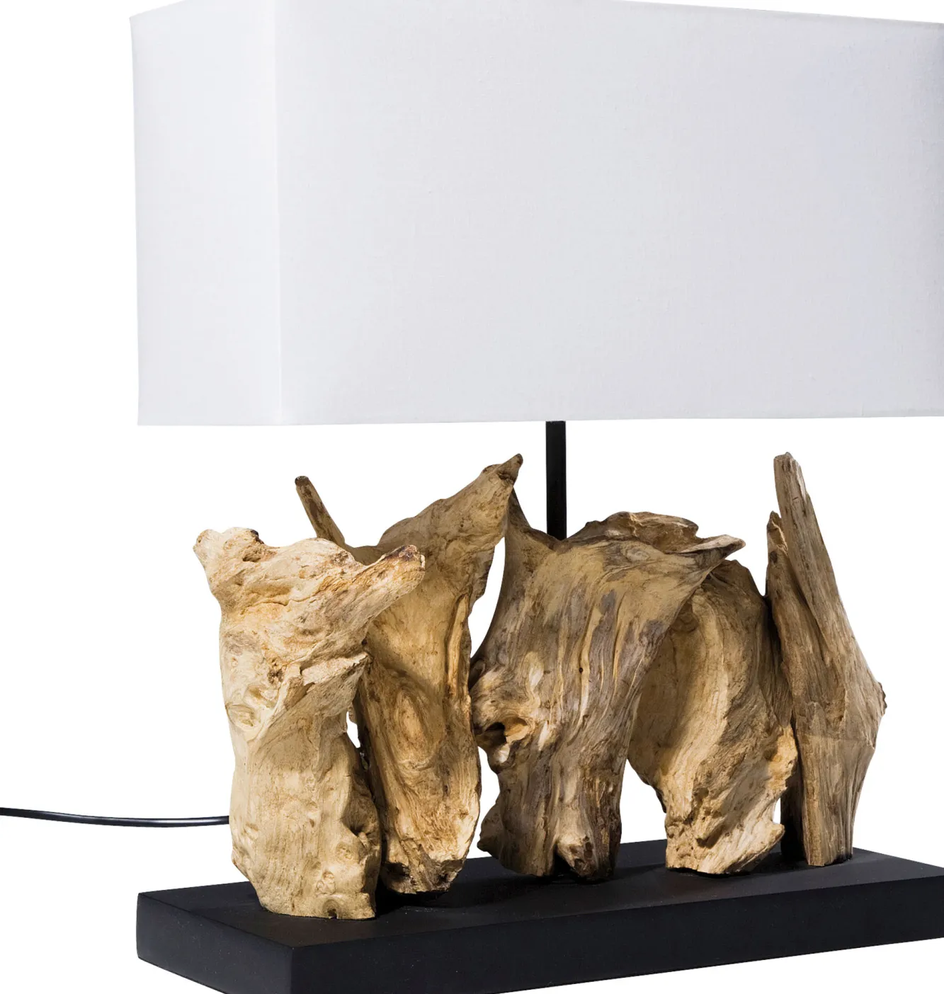 Hot KARE Design Lampa stołowa Nature 35x43 cm biało-brązowa - KARE