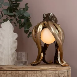 Sale KARE Design Lampa stołowa Octopus 26x34 cm złota - KARE