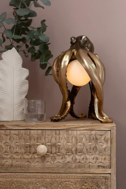 Sale KARE Design Lampa stołowa Octopus 26x34 cm złota - KARE