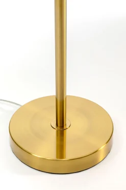 Best KARE Design Lampa stołowa palma biała strusie pióra 60 cm podstawa złota - KARE