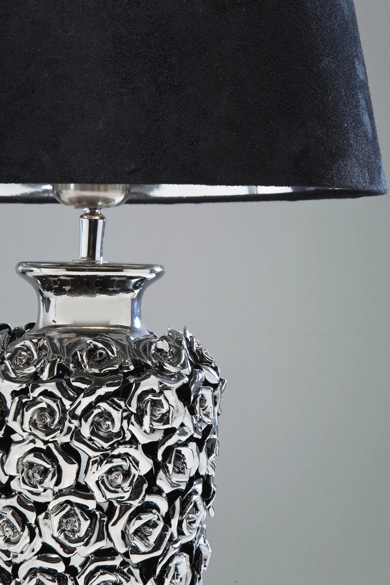 Outlet KARE Design Lampa stołowa Rose Multi 33x56 cm czarno-srebrna - KARE