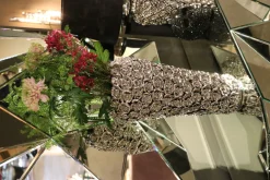 Outlet KARE Design Lampa stołowa Rose Multi 33x56 cm czarno-srebrna - KARE