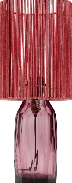 Clearance KARE Design Lampa stołowa różowa szkło i tkanina 42 cm - KARE