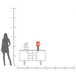 Clearance KARE Design Lampa stołowa różowa szkło i tkanina 42 cm - KARE