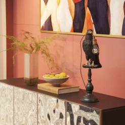 Best KARE Design Lampa stołowa Sitting Crow 29x61 cm czarna matowa - KARE