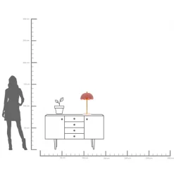 Hot KARE Design Lampa stołowa stal i marmur klosz różowy Ø30x50 cm - KARE