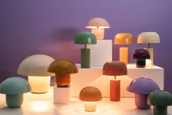 Best KARE Design Lampa stołowa stalowa grzybek kolor pomarańczowo-żółty Ø20x20 cm - KARE