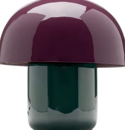 Best KARE Design Lampa stołowa stalowa grzybek kolor fioletowo-czarny Ø20x20 cm - KARE