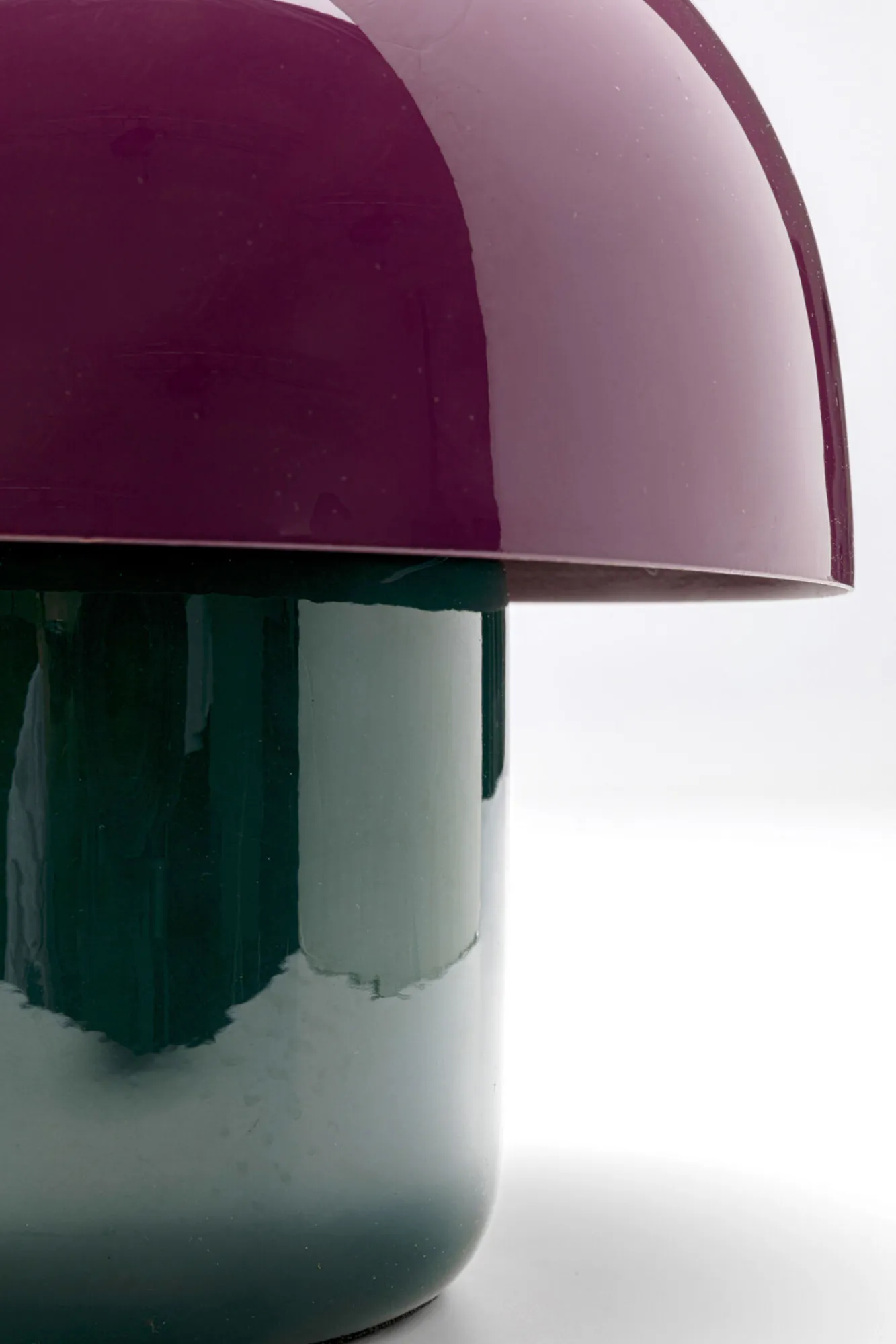 Best KARE Design Lampa stołowa stalowa grzybek kolor fioletowo-czarny Ø20x20 cm - KARE