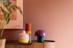 Best KARE Design Lampa stołowa stalowa grzybek kolor fioletowo-czarny Ø20x20 cm - KARE