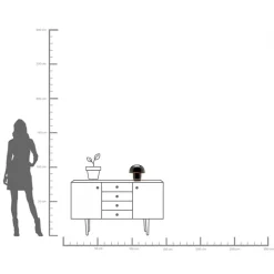 Online KARE Design Lampa stołowa stalowa grzybek kolor czarny Ø20x20 cm - KARE