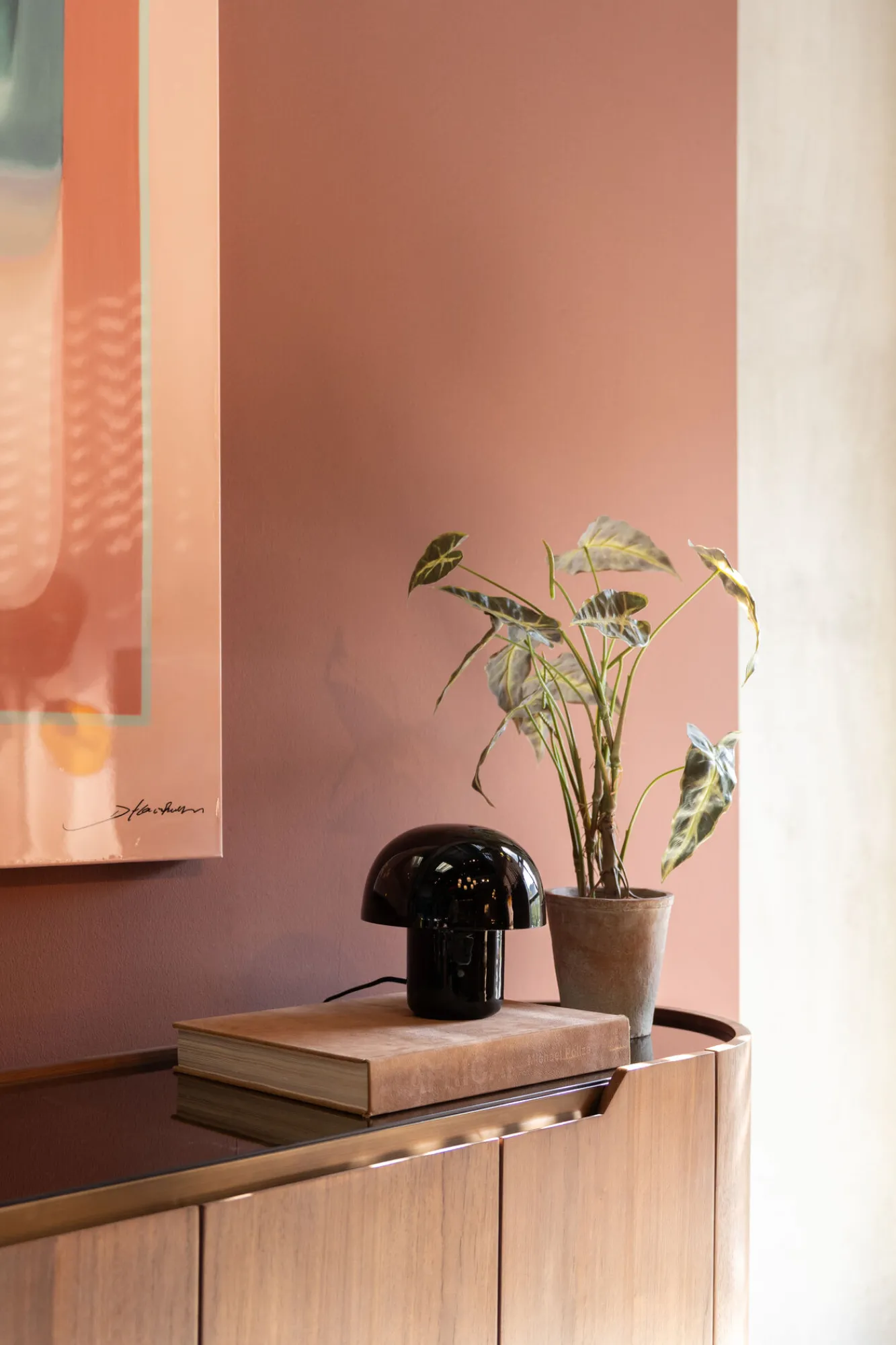 Online KARE Design Lampa stołowa stalowa grzybek kolor czarny Ø20x20 cm - KARE