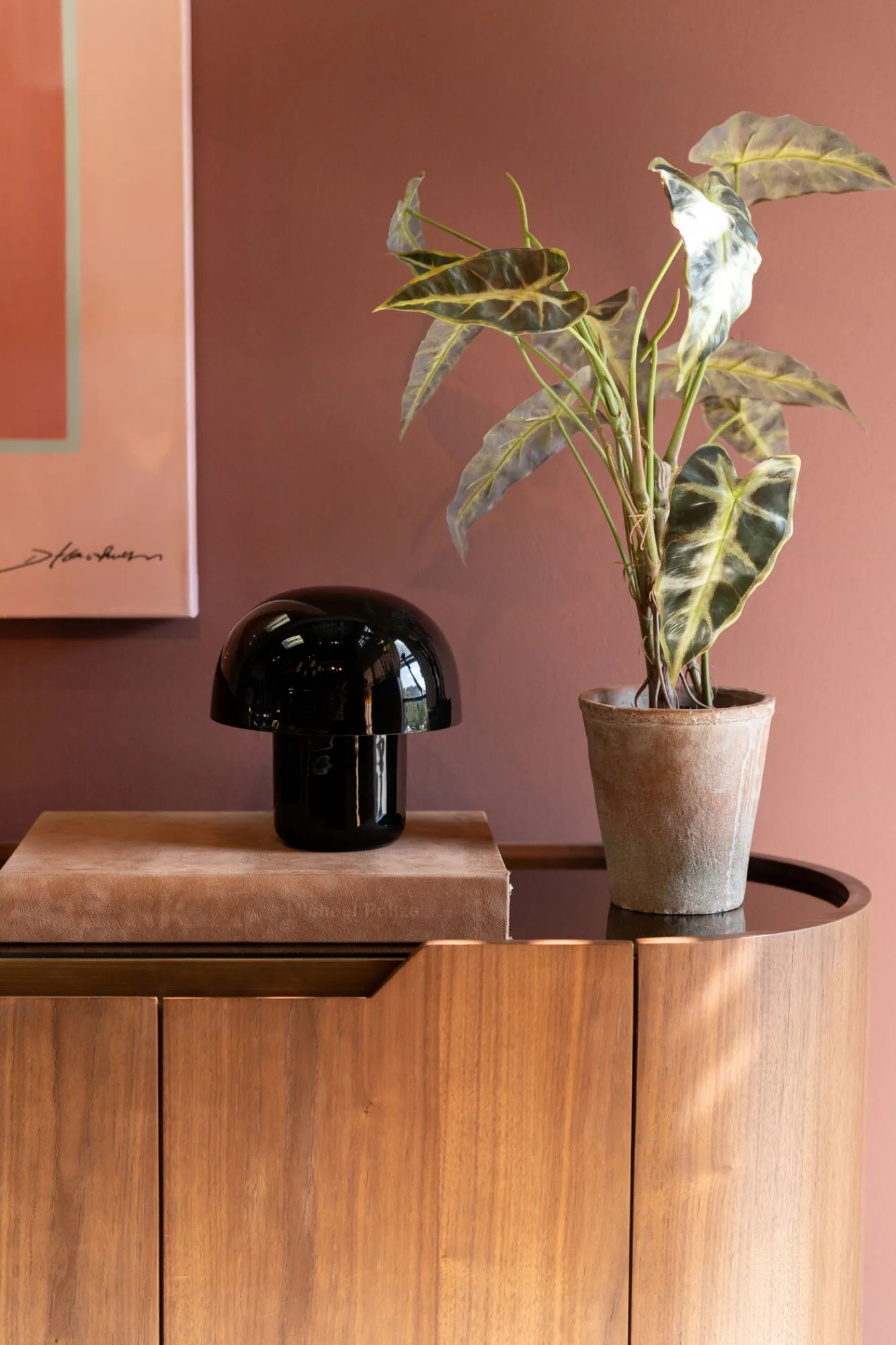 Online KARE Design Lampa stołowa stalowa grzybek kolor czarny Ø20x20 cm - KARE