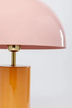 Best KARE Design Lampa stołowa stalowa różowo-pomarańczowa Ø30x51 cm - KARE