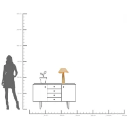 New KARE Design Lampa stołowa stalowa w kolorze ecru Ø34x49 cm - KARE