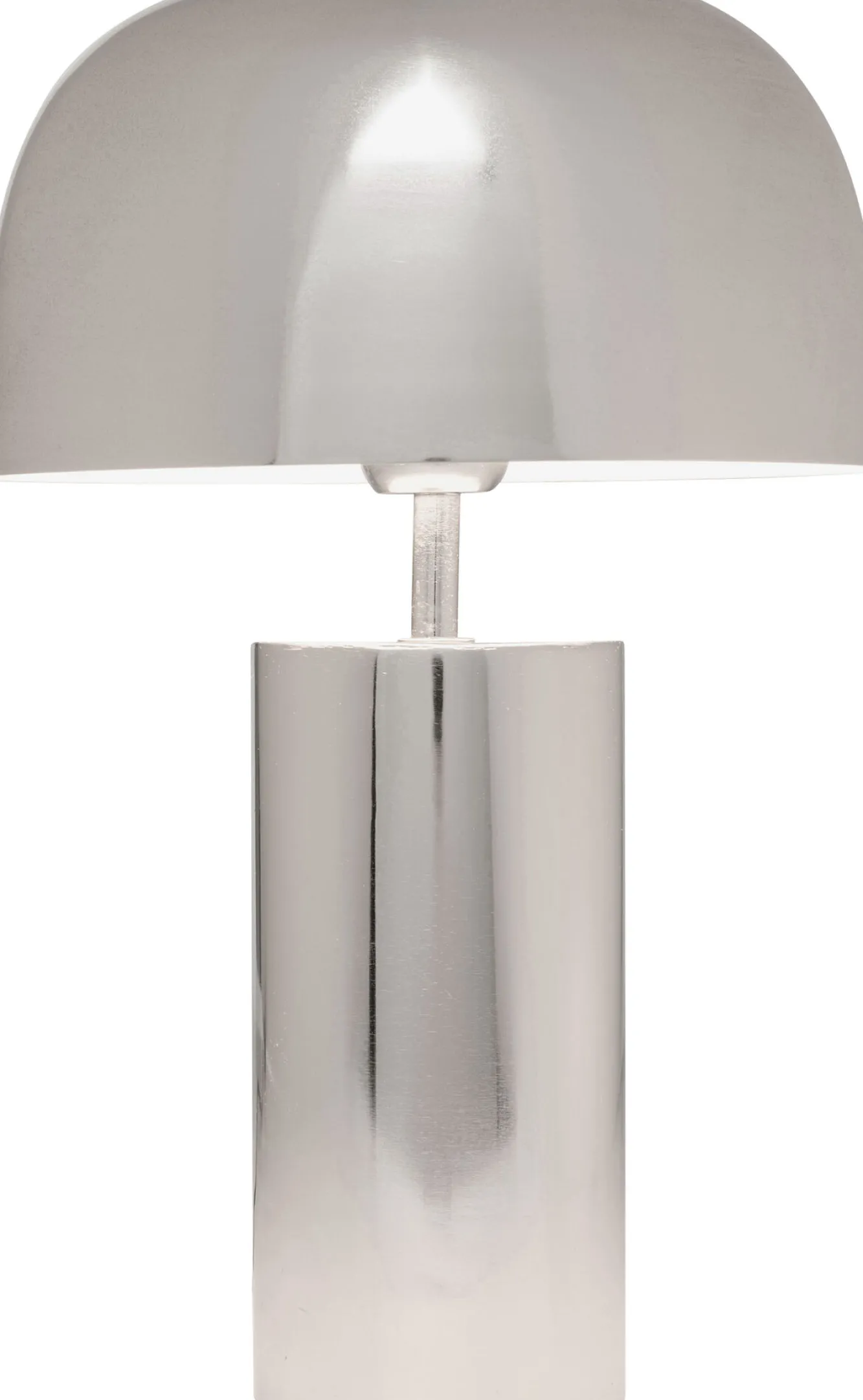 Discount KARE Design Lampa stołowa stalowa w kolorze srebrnym chromowym Ø25x38 cm - KARE