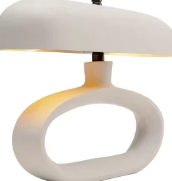 Outlet KARE Design Lampa stołowa stalowa w kolorze beżowym 37x26 cm - KARE