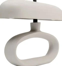 Outlet KARE Design Lampa stołowa stalowa w kolorze beżowym 37x26 cm - KARE