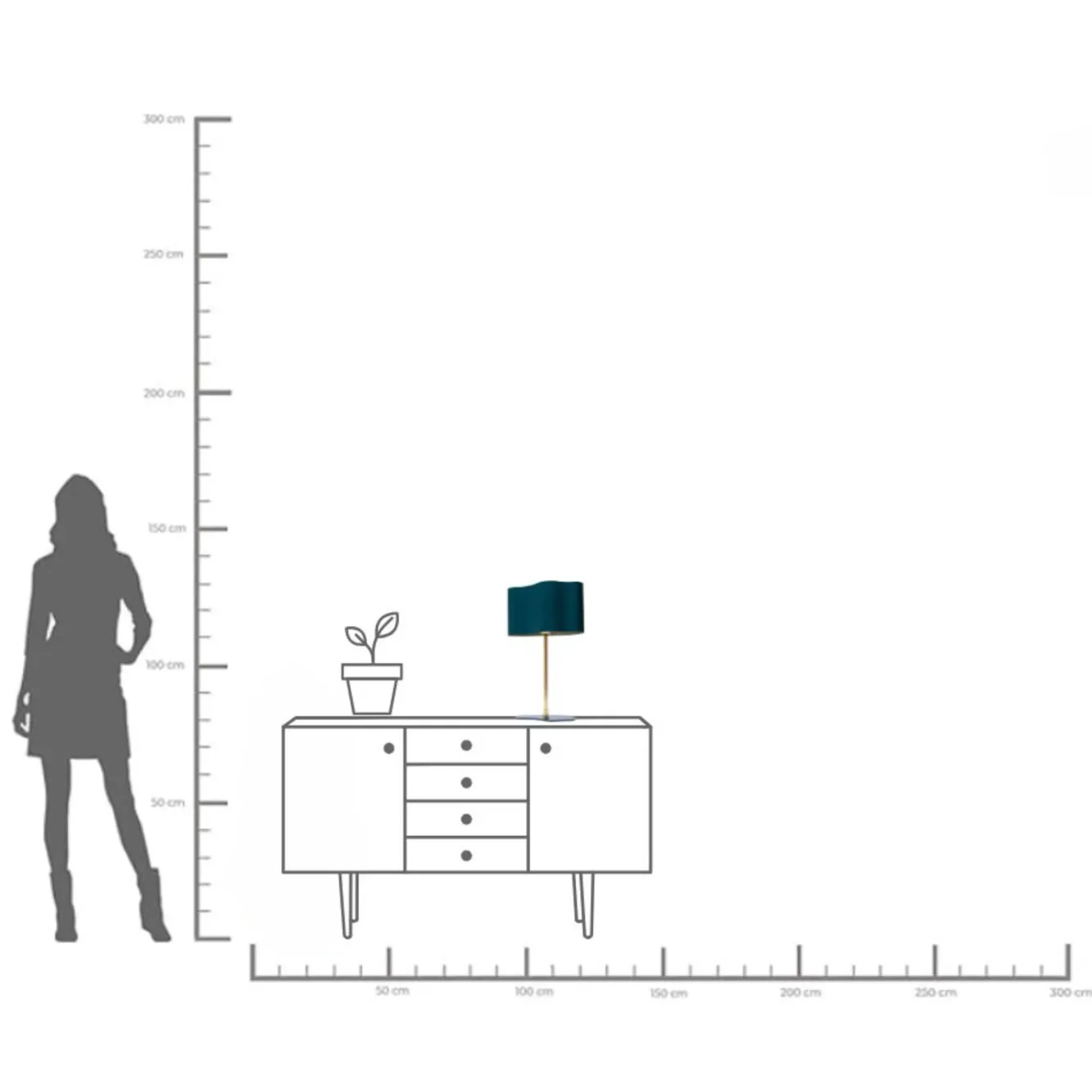 Online KARE Design Lampa stołowa stalowa w kolorze ciemnozielonym 49 cm - KARE