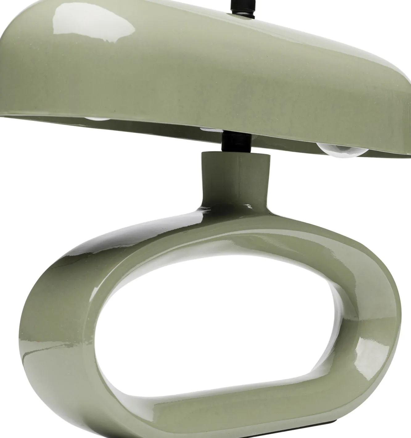 Discount KARE Design Lampa stołowa stalowa w kolorze zielonym 37x26 cm - KARE