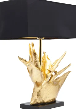 New KARE Design Lampa stołowa Tropical Flower 51x65 cm czarno-złota - KARE