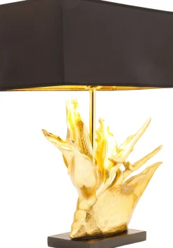 New KARE Design Lampa stołowa Tropical Flower 51x65 cm czarno-złota - KARE