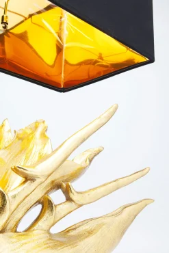 New KARE Design Lampa stołowa Tropical Flower 51x65 cm czarno-złota - KARE