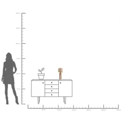 New KARE Design Lampa stołowa ze stali w kolorze beżowym 39 cm - KARE