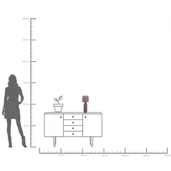 Clearance KARE Design Lampa stołowa ze stali w kolorze fioletowym 39 cm - KARE