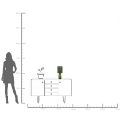 Outlet KARE Design Lampa stołowa zielona szkło i tkanina 42 cm - KARE