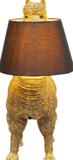 Fashion KARE Design Lampa stołowa złota alpaka z czarnym abażurem 47x59 cm - KARE