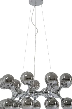 Fashion KARE Design Lampa wisząca Atomic 74 cm srebrna - klosze szklane - KARE