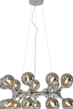 Fashion KARE Design Lampa wisząca Atomic 74 cm srebrna - klosze szklane - KARE