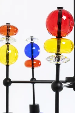 Outlet KARE Design Lampa wisząca awangardowa klosze szklane kolorowe 61x88 cm - KARE