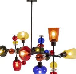 Discount KARE Design Lampa wisząca awangardowa klosze szklane kolorowe 105x56 cm - KARE
