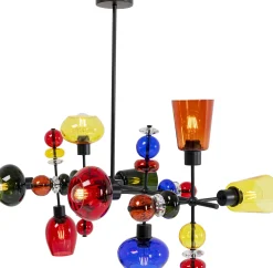 Discount KARE Design Lampa wisząca awangardowa klosze szklane kolorowe 105x56 cm - KARE