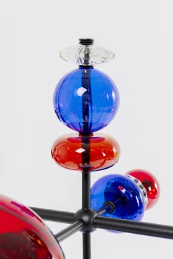 Discount KARE Design Lampa wisząca awangardowa klosze szklane kolorowe 105x56 cm - KARE