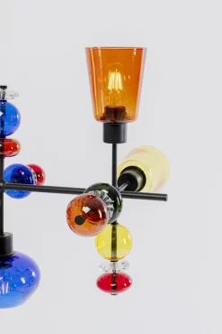 Discount KARE Design Lampa wisząca awangardowa klosze szklane kolorowe 105x56 cm - KARE