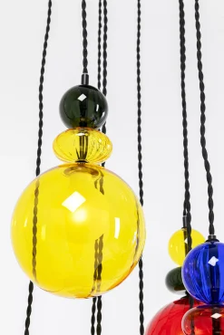 Fashion KARE Design Lampa wisząca awangardowa klosze szklane kolorowe Ø44x150 cm - KARE