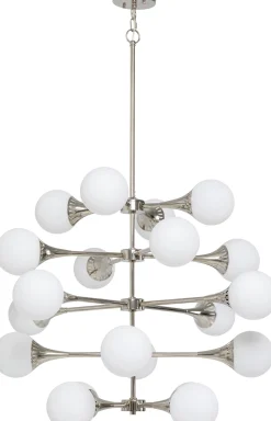 Discount KARE Design Lampa wisząca Bulb Fiction 20L Ø102 cm srebrna - KARE