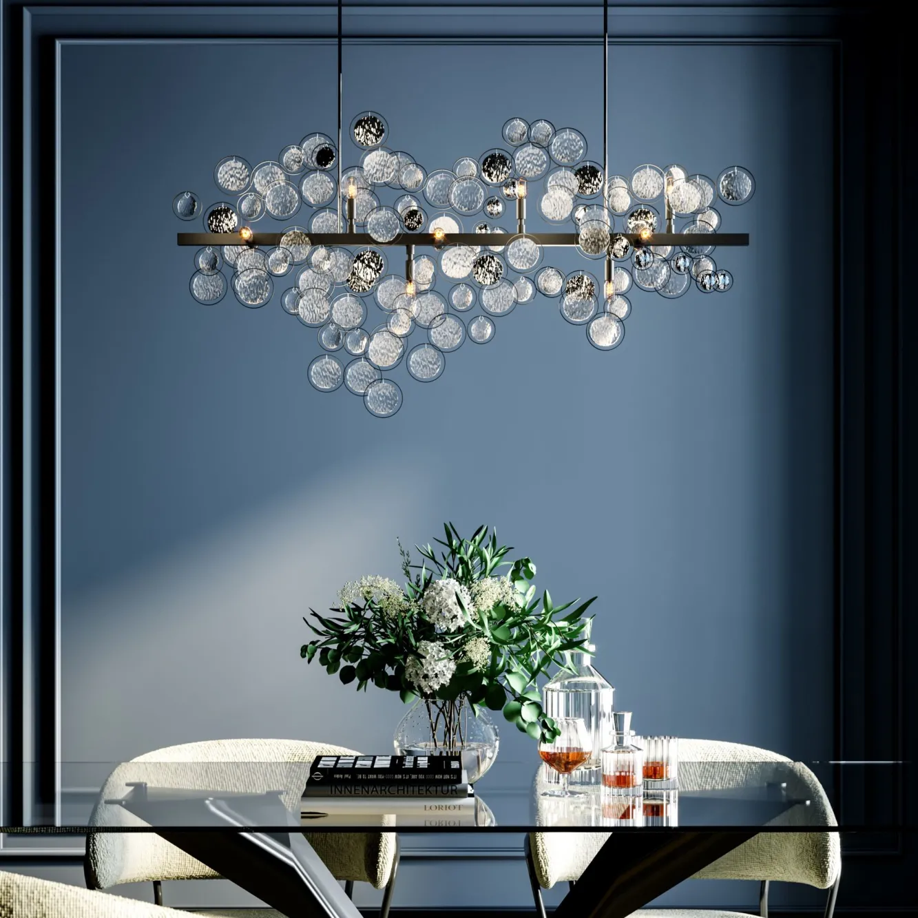 Clearance KARE Design Lampa wisząca Clouds Clear 102x61 cm szara - KARE