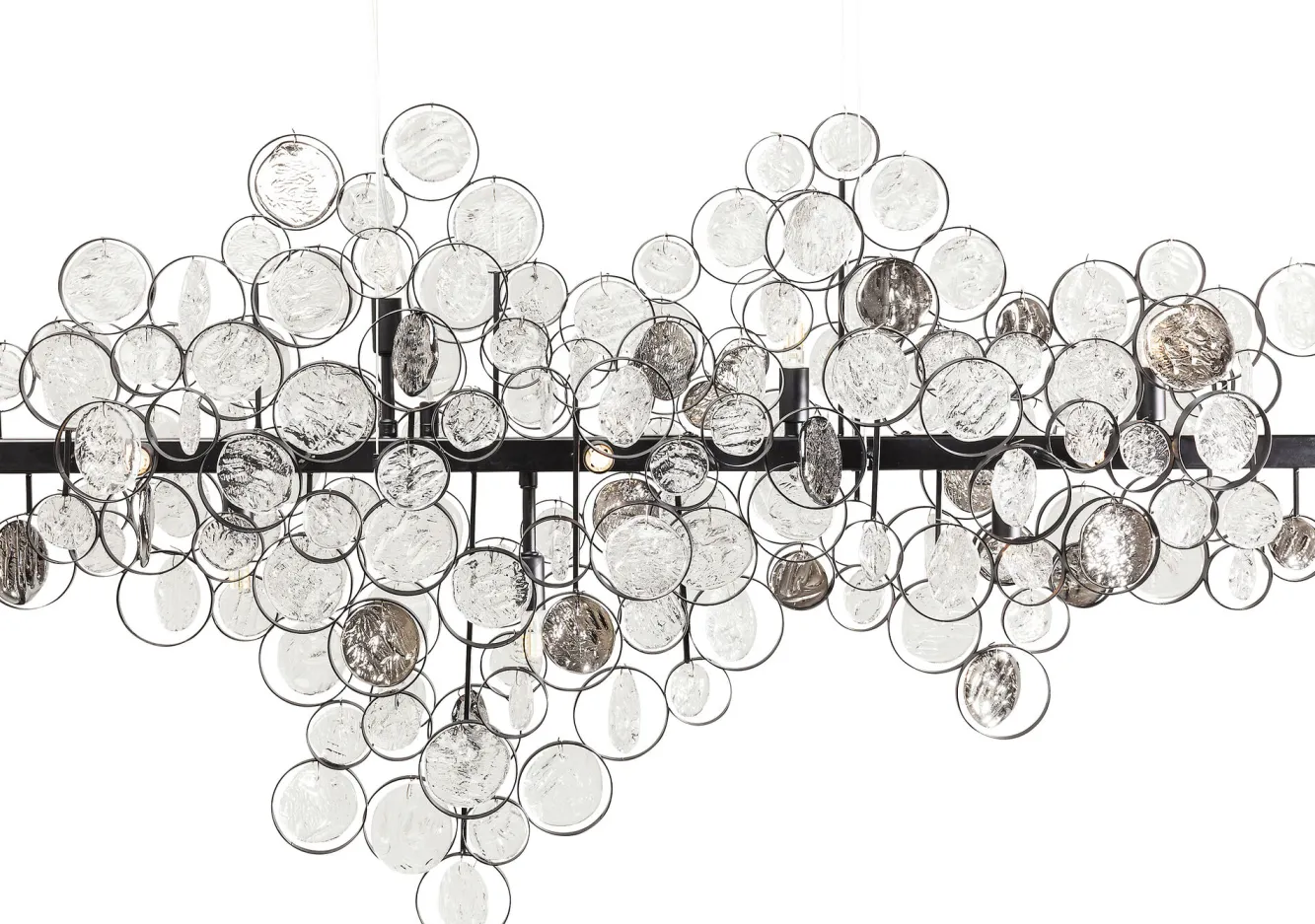 Clearance KARE Design Lampa wisząca Clouds Clear 102x61 cm szara - KARE