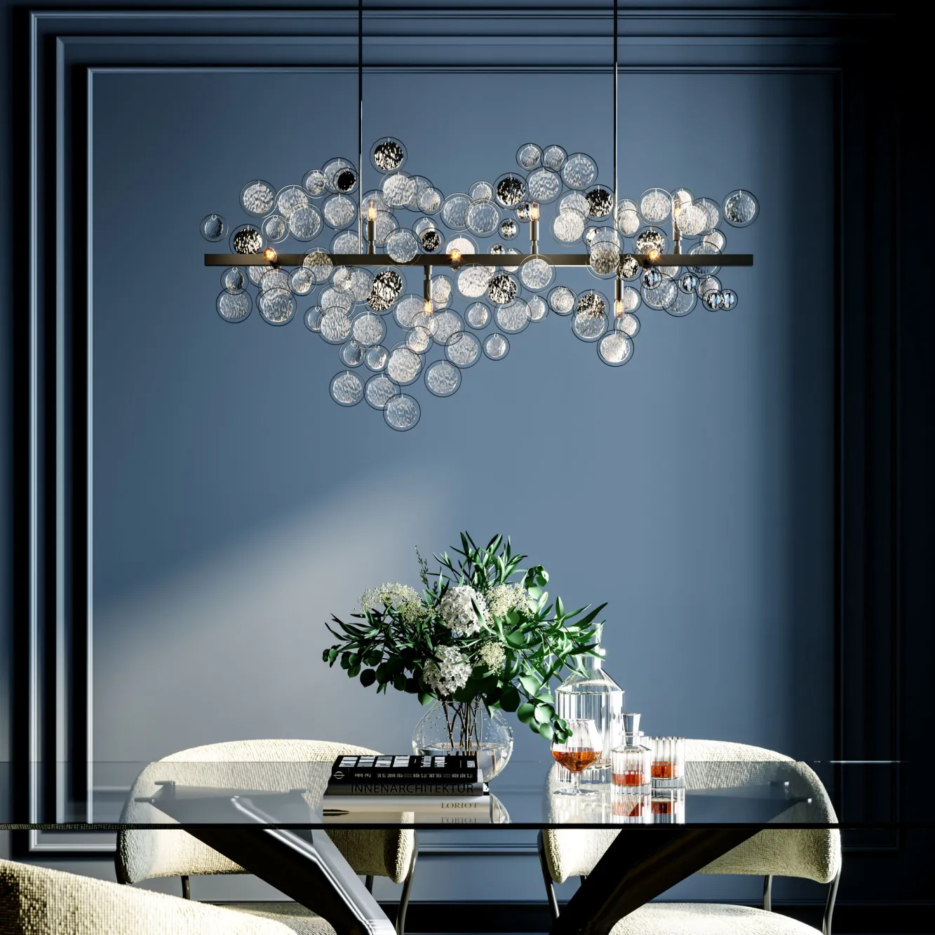 Clearance KARE Design Lampa wisząca Clouds Clear 102x61 cm szara - KARE